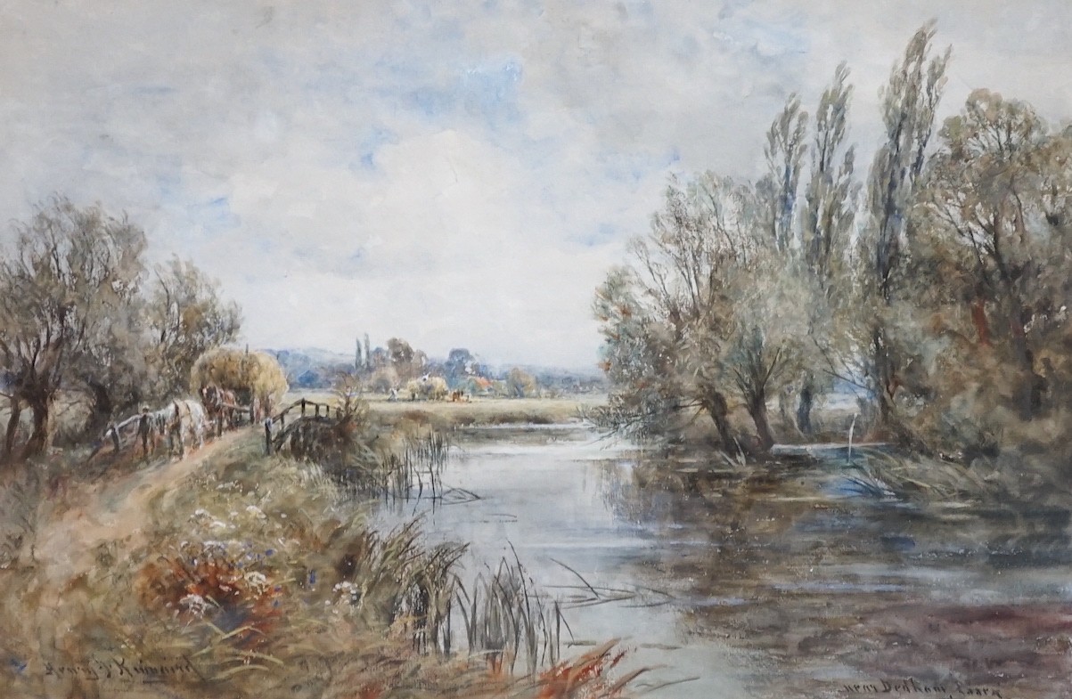 Henry John Kinnaird (1861-1929), watercolour, 'Near Dedham', signed, 34 x 53cm